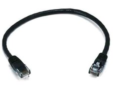 JDI Technologies (PC5-BK-01) 1ft Black CAT5E Snagless Patch Cable - 10 Pack picture