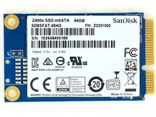 SD8SFAT-064G SanDisk Z400s 64GB MLC SATA 6Gbps mSATA Internal Solid State Drive  picture
