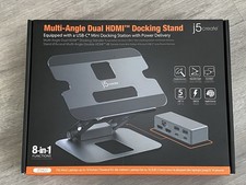 j5create JTS427 Multi-Angle Dual HDMI USB 3.2 Docking Stand - Brand new picture