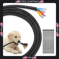 Yecaye 10ft Cable Sleeve 1/2 inch for Pets No Chew Black picture