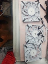 Lot of 3 Corsair AF RGB 120 Elite Case Fans with heatsink picture