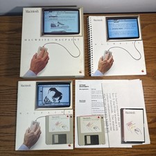 VTG RARE 1984 Macintosh 128K M0001 MacWrite MacPaint BOX Set 1st Mac Software picture