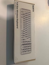 North - Full Size Wireless Keyboard - Round Membrane Pop Keys - White picture