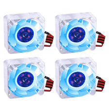 4Pcs 5V 4010 Brushless CPU Cooling Fan for Raspberry Pi 4B 3B+ 3B 2B Blue picture
