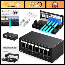 8-Port Blank Keystone Patch Panel - STP/UTP Compatible for Ethernet Termination picture