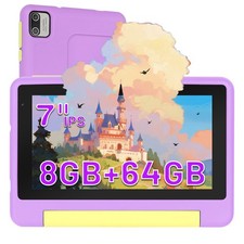 Kids Tablet 7 inch Android 13 Tablet for Kids 3-12 8GB RAM 64GB ROM Home Tutor picture