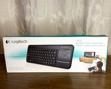 BRAND NEW Logitech K400 Wireless Compact Keyboard w/ Built-In Touchpad, Black picture