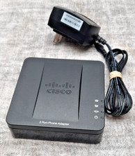 Cisco SPA112 2-Port Phone Adapter VoIP ATA w/ Power Supply Tested picture