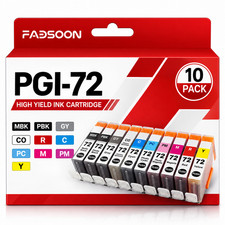 PGI-72 10PK 10 Color Photo Ink Cartridge Replacement for PIXMA PRO-10 PRO-10S picture