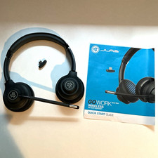 JLab GO WORK 2nd Gen Bluetooth Wireless On-Ear Headset Boom Mic Black picture