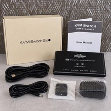 DEMEXBOOK Dual Monitor KVM Switch 2 Computer 2 Monitor DisplayPort 8K USB 3.0 picture