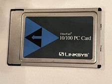 Linksys PCMPC100 Lan Card PCMCIA Type II 10/100Mbps EtherFast PC Card picture