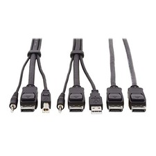 Tripp Lite P783006DP 6ft Dual DisplayPort KVM Cable Kit 4K picture