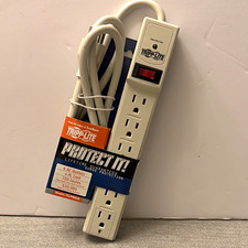Tripp Lite TLP604 Surge Protector Power Strip 6 Outlets 4-ft Cord 720J picture