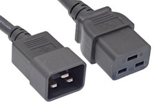 IEC 320 C20 to IEC 320 C19 Power Cord Extension, 12AWG Heavy Duty picture