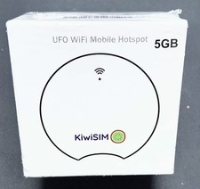 KiwiSIM UFO 4G LTE WiFi Mobile Hotspot Black Factory Sealed 5GB Package picture