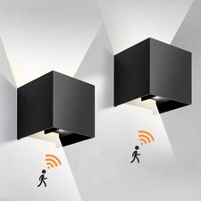 2-Pack Outdoor Wall Light, Modern Motion Sensor Exterior Sconces | 3.9 inch 1... picture