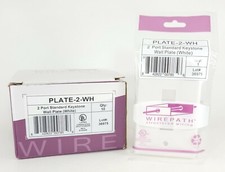 WIREPATH 2 PORT STANDARD KEYSTONE WALL PLATE WHITE 10 PACK PLATE-2-WH picture