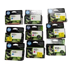 Lot of 9 Genuine HP 933XL Cyan, Yellow, Magenta Ink Cartridges picture
