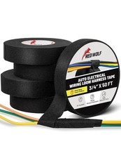 High Temp Wire Cable Loom Self Adhesive Fabric Tape Red Wolf Wiring Harness Tape picture