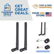 Omni-Directional 2-Pack Dual Band WiFi RP-SMA Antennas for Seamless Connectivity picture