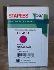 Staples 410A Toner Cartridge Magenta Standard Yield Replacement picture