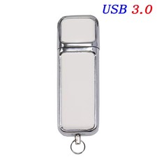 USB 3.0 Metal Flash Drive 128GB White Memory Stick with Free Custom Logo picture