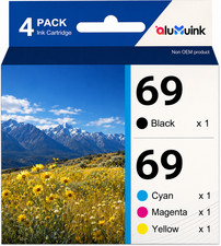 4 Packs 69 Ink Cartridge Replacement for CX6000 CX8400 NX400 NX410 NX415 NX515 picture