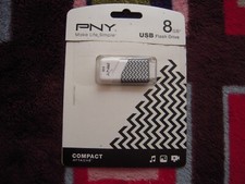 VINTAGE PNY 8GB USB COMPACT ATTACHE FLASH DRIVE P-FD8GBCOMC-GE picture