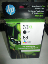 $89 NEW SEALED Genuine HP 63XL Black & 63 Color Ink Combo 2-Pack EXPIRES  2025 picture