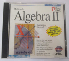 Multimedia Algebra II : New Sealed CD-ROM Pro One Software 1995 picture