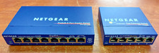 Lot fo 2x: NetGear GS108 ProSafe 8-port Gigabit Switch & FS105 10/100, See Desc picture