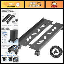 Extra Large Mobile CPU Holder, Rolling Computer Tower Stand, Adjustable Height picture