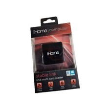 iHome Stable Link USB Multicard Reader IH-U201B Black Sealed picture