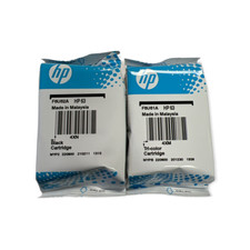 Genuine HP 63 Ink Cartridge 2 Pack for Deskjet 3630 4520 Officejet 4650 Exp 2025 picture