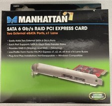 Manhattan 150972 SATA 6 Gb/s RAID PCI Express Card 2 Ext. eSATA Ports, x1 Lane picture
