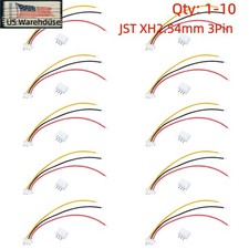 lot Standard JST XH2.54mm 3Pin Male to Female Extension Cable 10cm Solder-Free picture