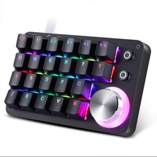 Koolertron 24-Key One-Handed Programmable Keyboard, Red Switch | RGB backlit,... picture