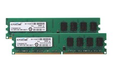 4GB Crucial 2PCS 2GB DDR2 800MHz PC2-6400 1.8V Desktop RAM DIMM Memory PC6400 picture