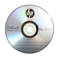25 HP 8X Blank DVD+R DL Dual Double Layer 8.5GB Logo Branded in Sleeves picture