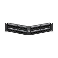 Leviton 6A587-U48 48-Port 2RU Patch Panel Cat 6A UTP Angled 110-Style Black picture