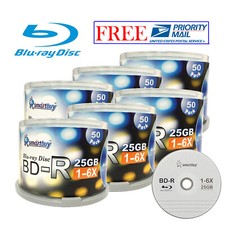 300-Pack SmartBuy Blank BD-R 6X 25GB Blu-ray HD Logo Surface Record Media Disc picture