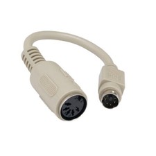 [Lot10] 6In MDIN 6 6Pin Male to DIN5 5Pin Female Adapter PS/2 Keyboard PC Comput picture
