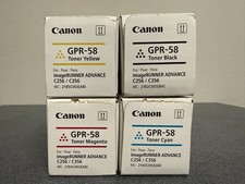 Genuine Canon GPR-58 Toner Set - Black Magenta Cyan Yellow NEW OEM Sealed picture