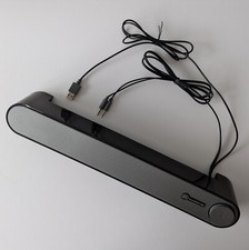 GOgroove SonaVERSE UBR Sound Bar Speaker Black Computer Laptop PC USB Audio Jack picture