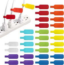 10-100pcs Reusable Waterproof Cable Labels Color-Coded Organizer Straps Data Cha picture