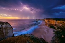 Landscape nature beach storm cliff australia twelve Custom Gaming Mat Desk picture