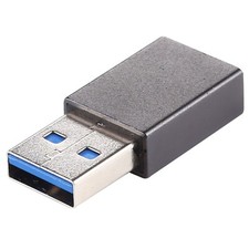 Adaptador de aleación de aluminio USB 3.0 macho a tipo C / USB-C hembra (negro) picture