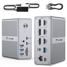 Displaylink Docking Station Triple Monitor With 120w Power Adapter Triple 4k Dis picture