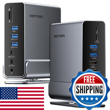 Vention 15-In-1 Laptop Docking Station Dual Monitor 360 Roatable Triple Monitor picture